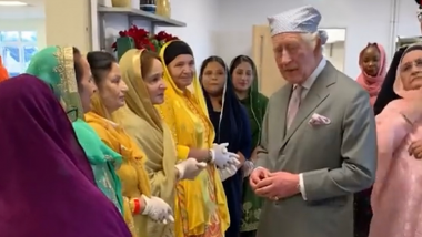 King Charles III Visits Guru Nanak Gurudwara in Luton, Meets Residents and Sikh Community Leaders (Watch Video)